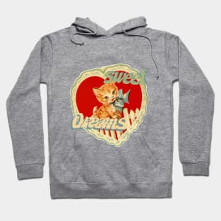 Vintage cute cat retro Hoodie